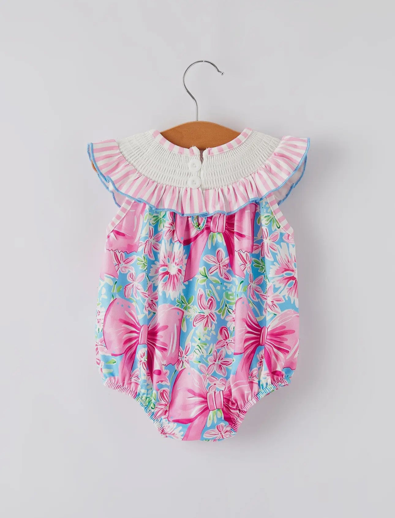 I Love Dad Smocked Bubble