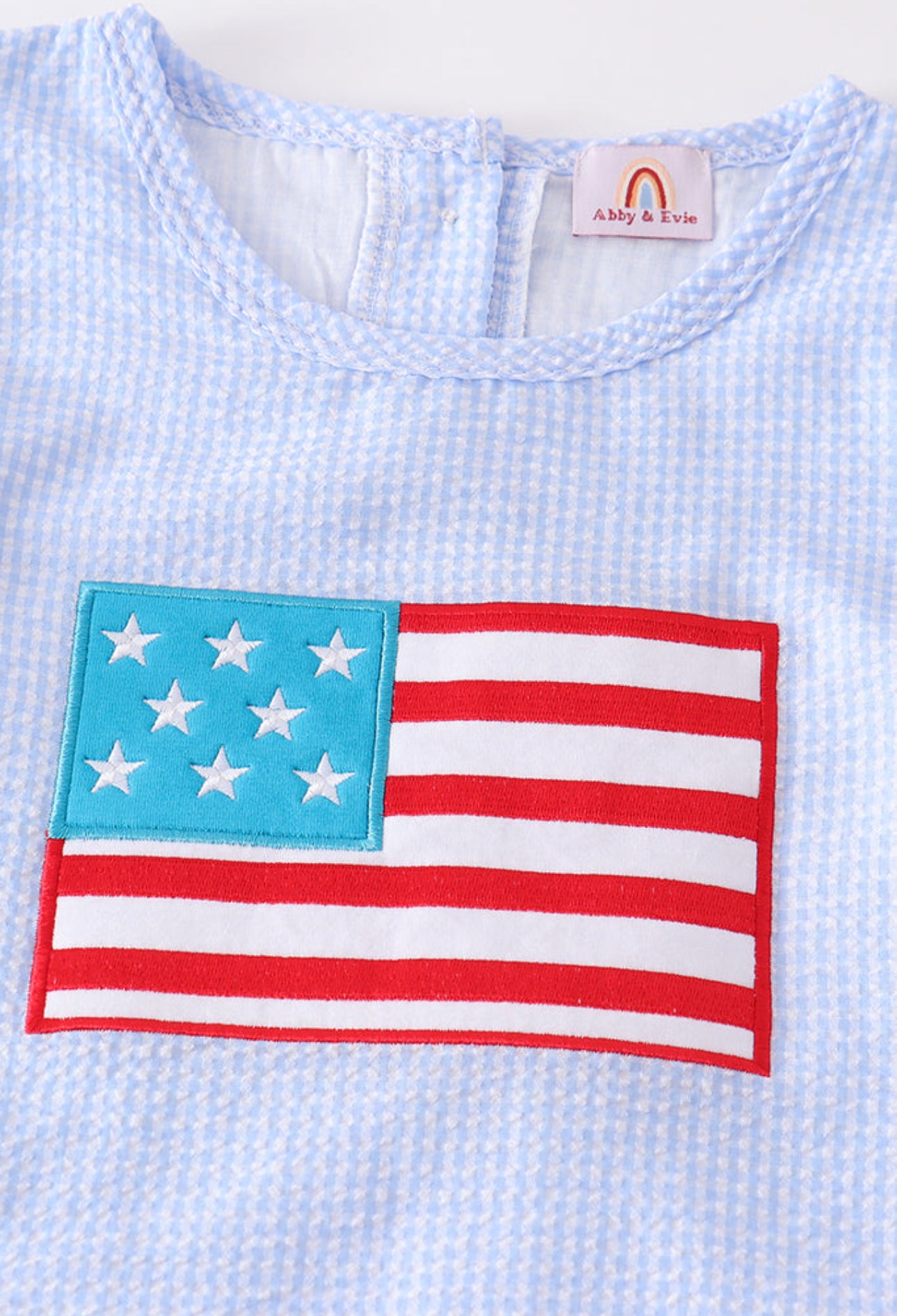 American Flag Girls Shorts Set