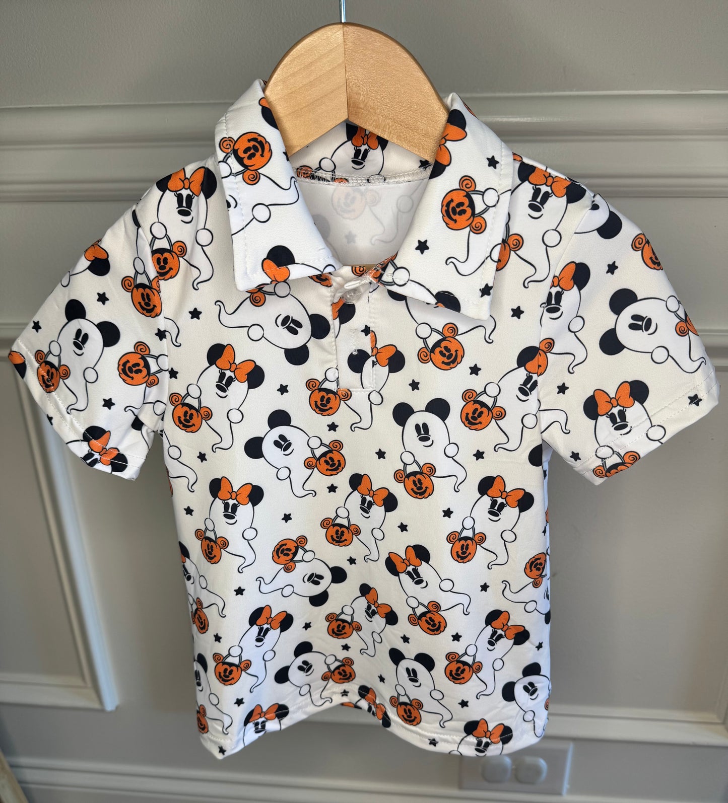 Ghost Mouse Boys Performance Polo