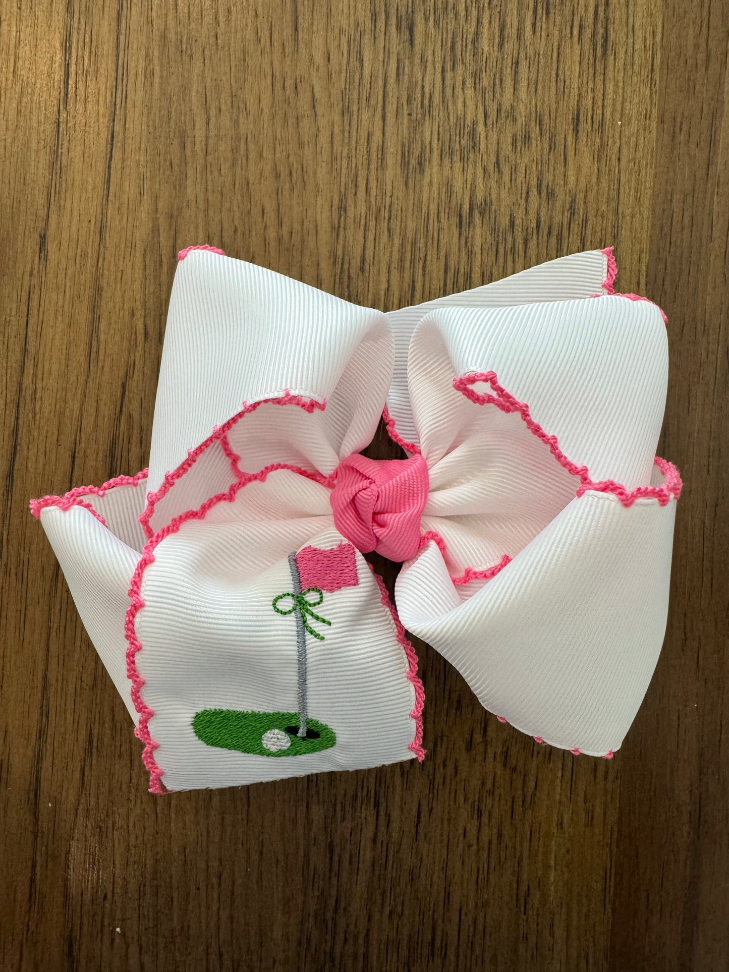 Golf Embroidered 5.5” Bow