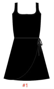 Black ADULT Athletic Tie Dress