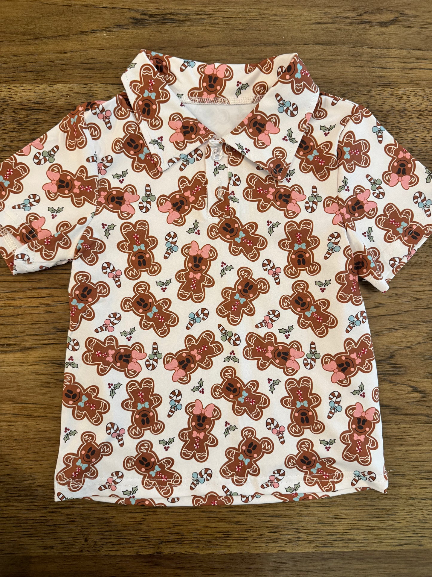 Gingerbread Mouse Boys Performance Polo