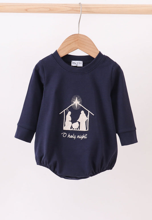 O Holy Night Boys Embroidered Bubble