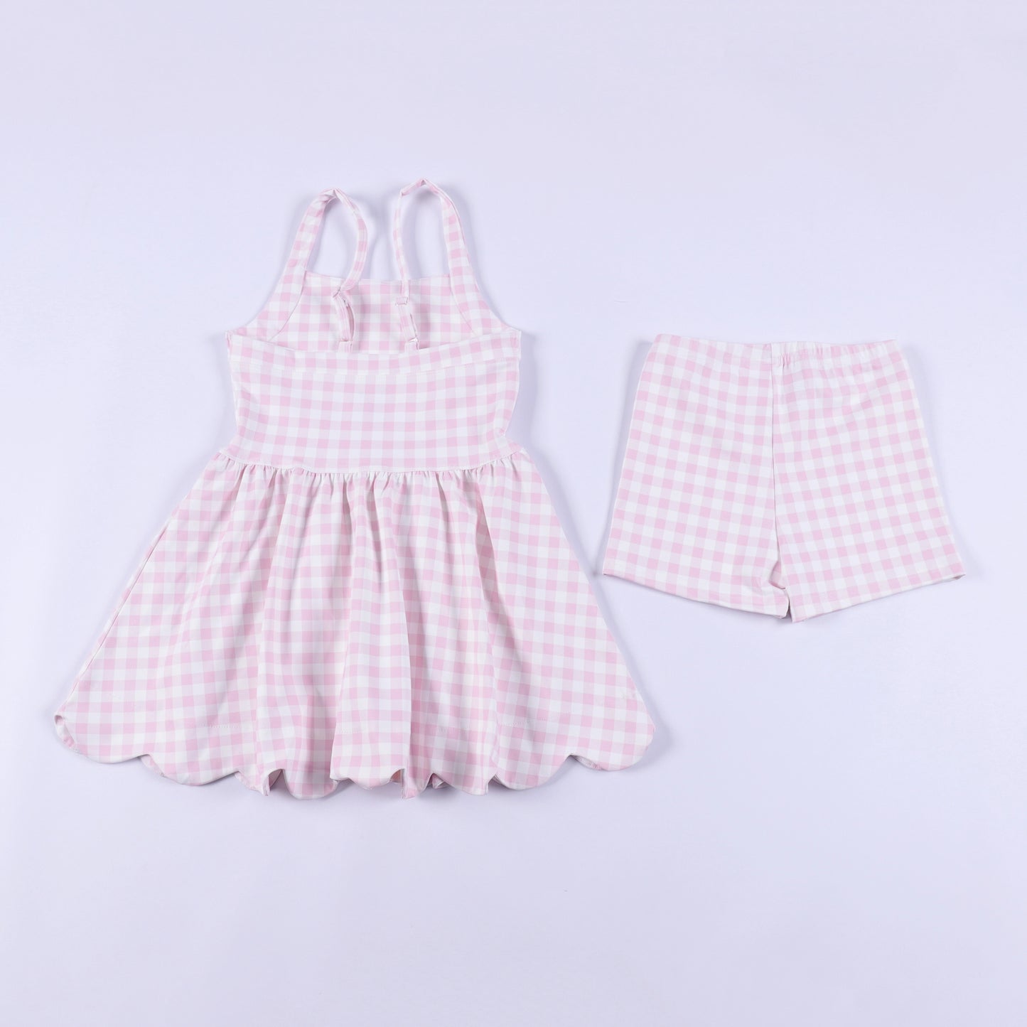 Pink Gingham Athletic Dress