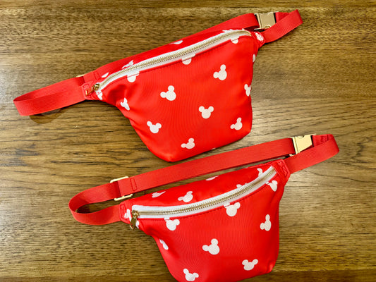 Red Mouse Ears Mama & Mini Park Belt Bag