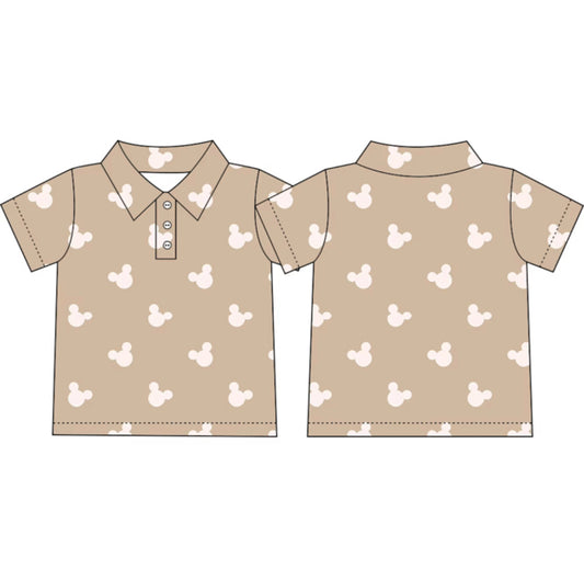 Neutral Mouse Ears Boys Performance Polo PREORDER ETA LATE JUNE