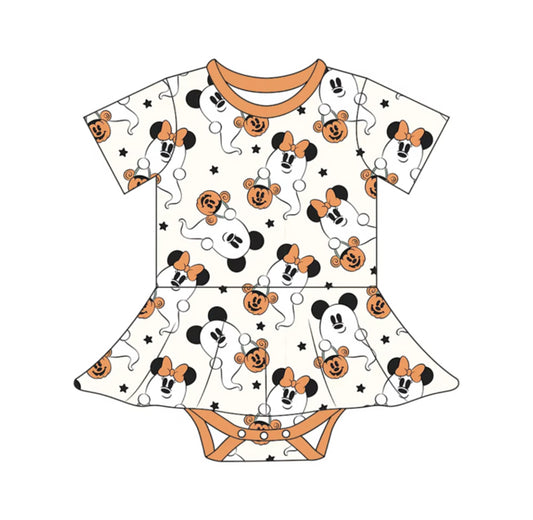 Ghost Mouse Bamboo Twirl Onesie PREORDER ETA LATE JUNE
