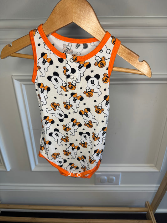 Ghost Mouse Bamboo Boys Onesie