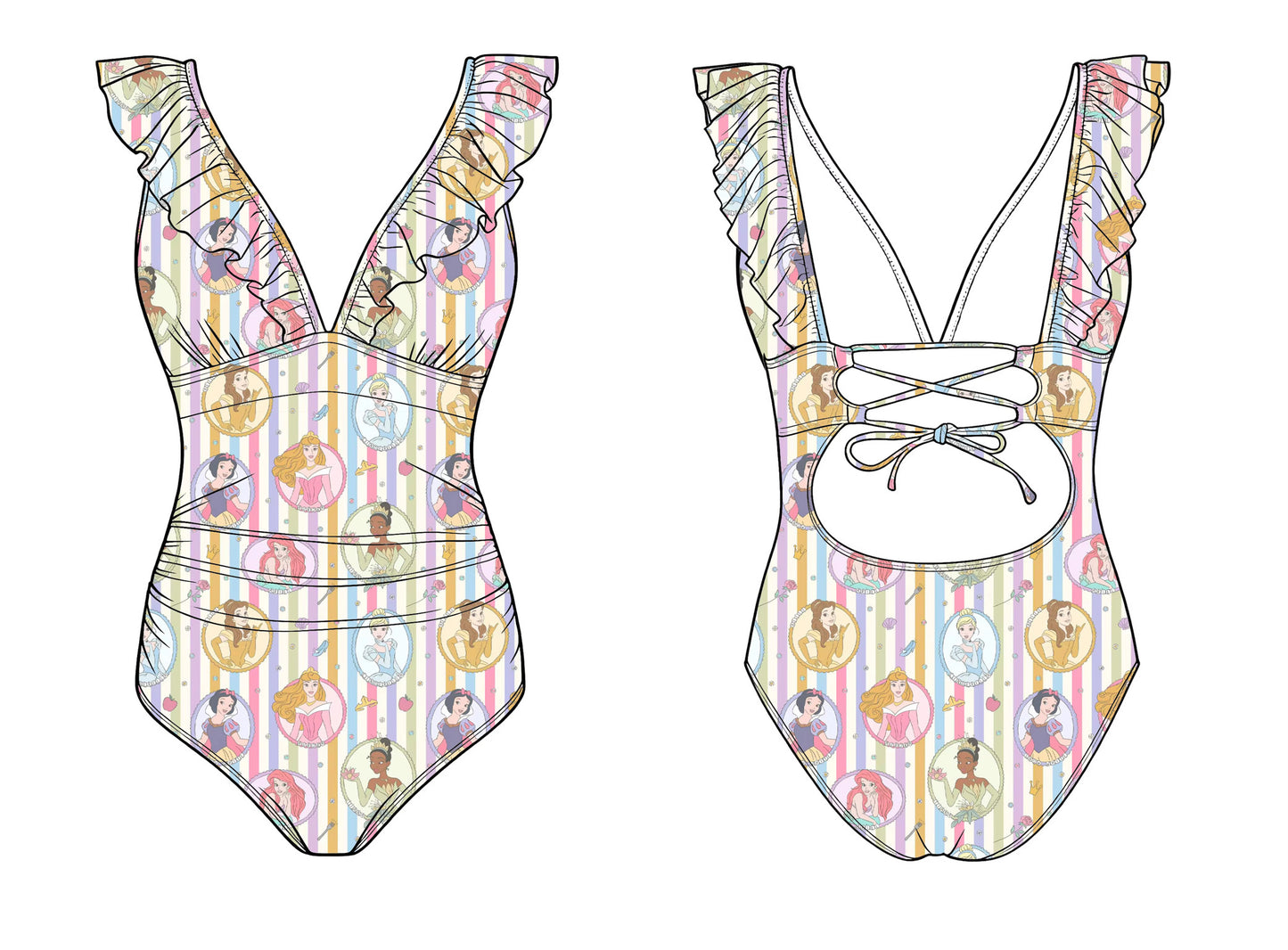 Pastel Princess ADULT Swimsuit
