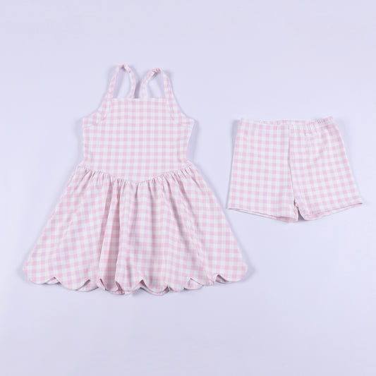 Pink Gingham Athletic Dress