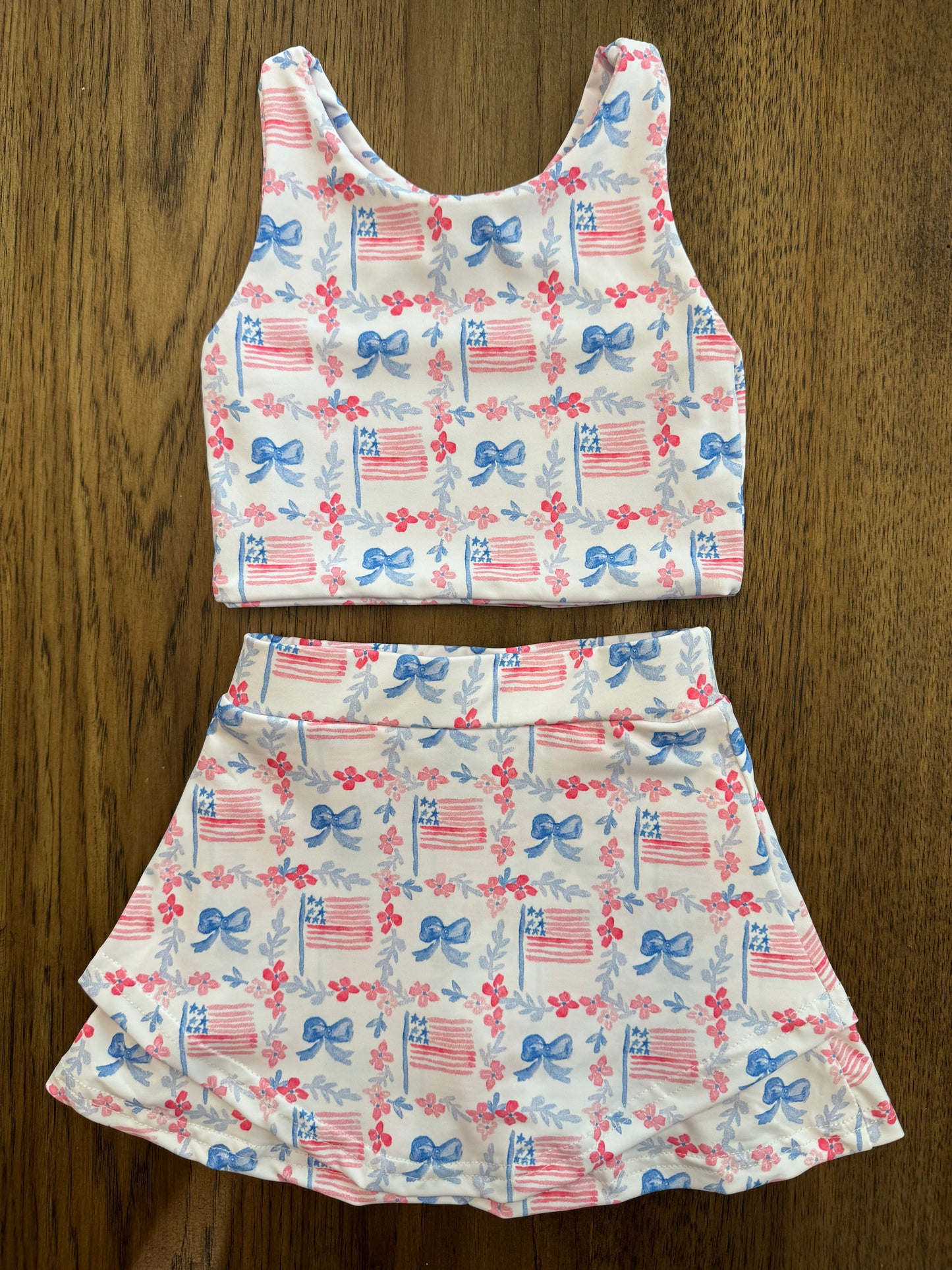 Watercolor Patriotic ADULT Athletic Set