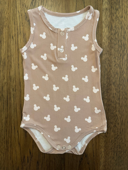 Neutral Mouse Ears Bamboo Boys Onesie