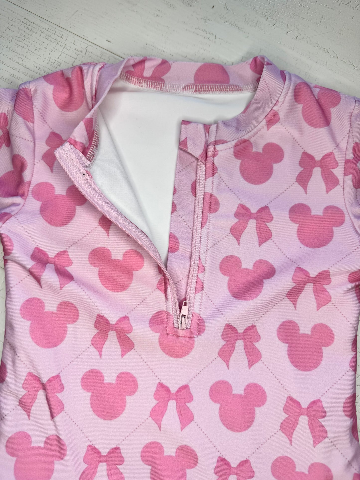 Pretty in Pink Girls Long Sleeve Swim