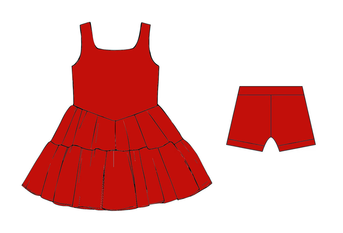 Red Tulle ADULT Athletic Dress PREORDER SHIPPING MID DECEMBER