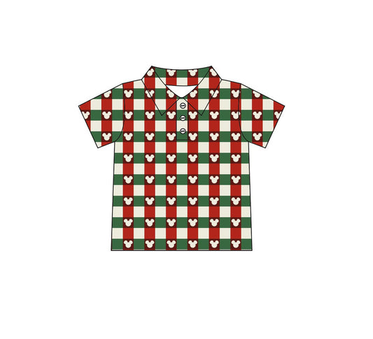 Christmas Gingham ADULT Polo PREORDER SHIPPING MID OCTOBER