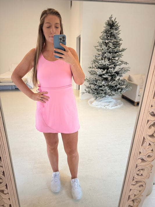 Bubblegum Pink ADULT Athletic Tie Dress