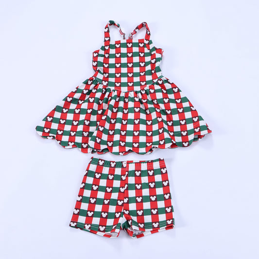 Christmas Gingham Athletic Dress