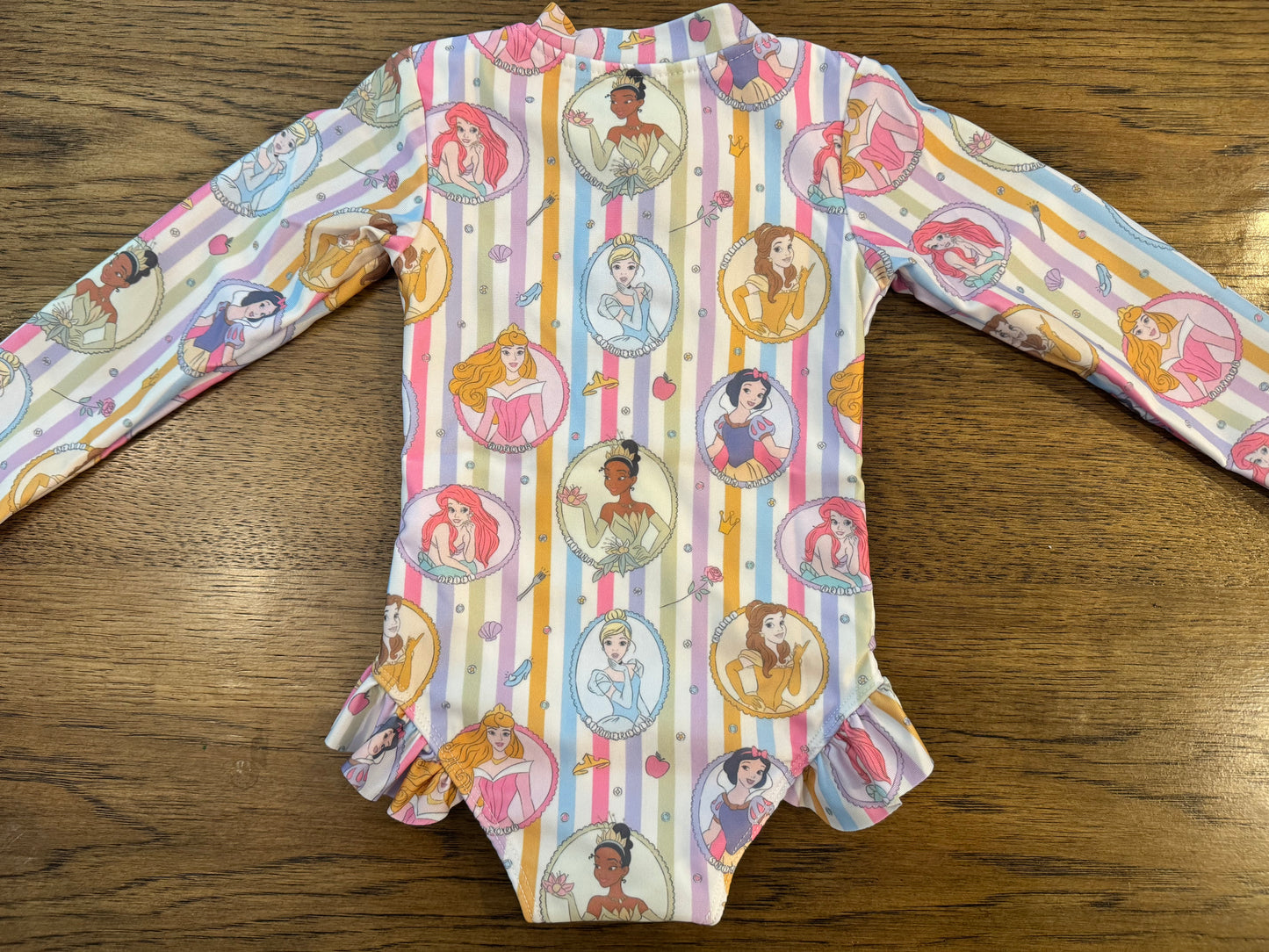 Pastel Princess Girls Long Sleeve Swim