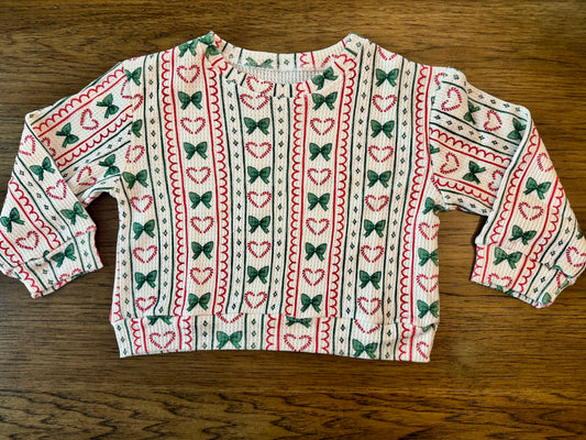 Coquette Christmas Waffle Knit Long Sleeve