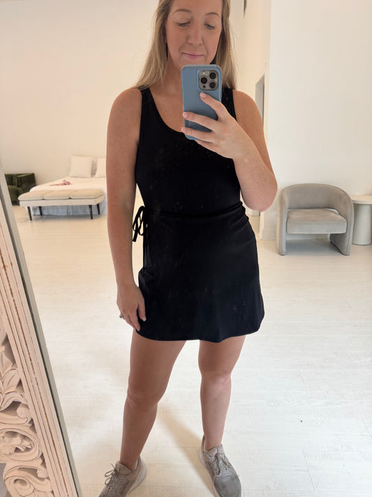 Black ADULT Athletic Tie Dress