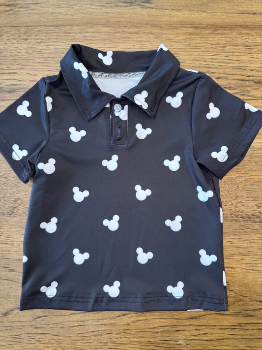Black Mouse Ears ADULT Polo