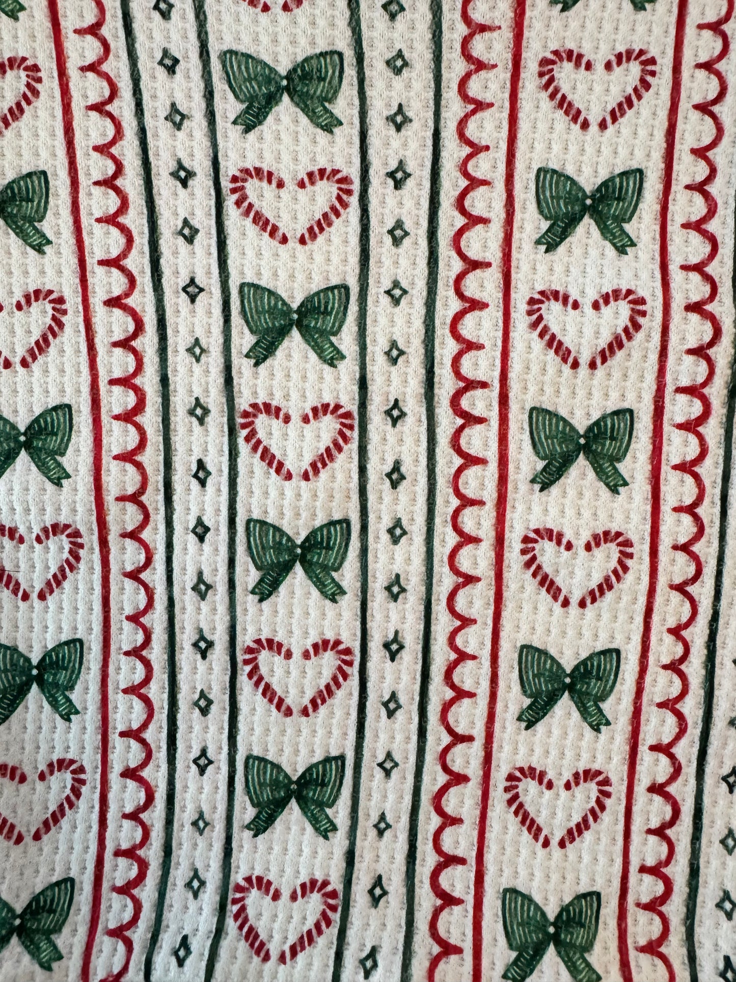 Coquette Christmas Waffle Knit Long Sleeve