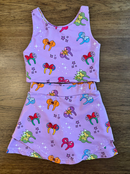Purple Princess Ears Athletic Set