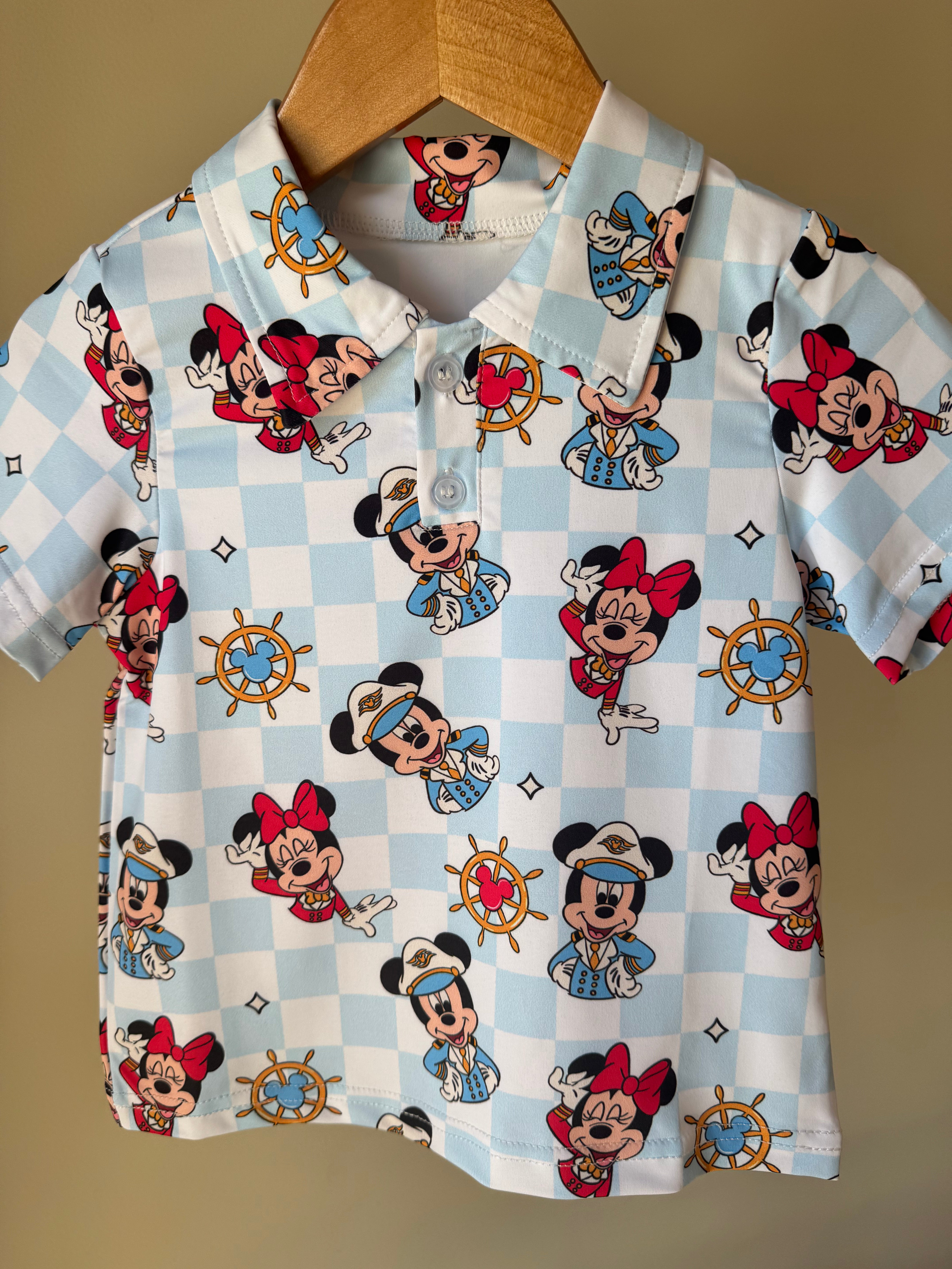 Checkered Cruise Boys Performance Polo PREORDER SHIPPING LATE FEBRUARY