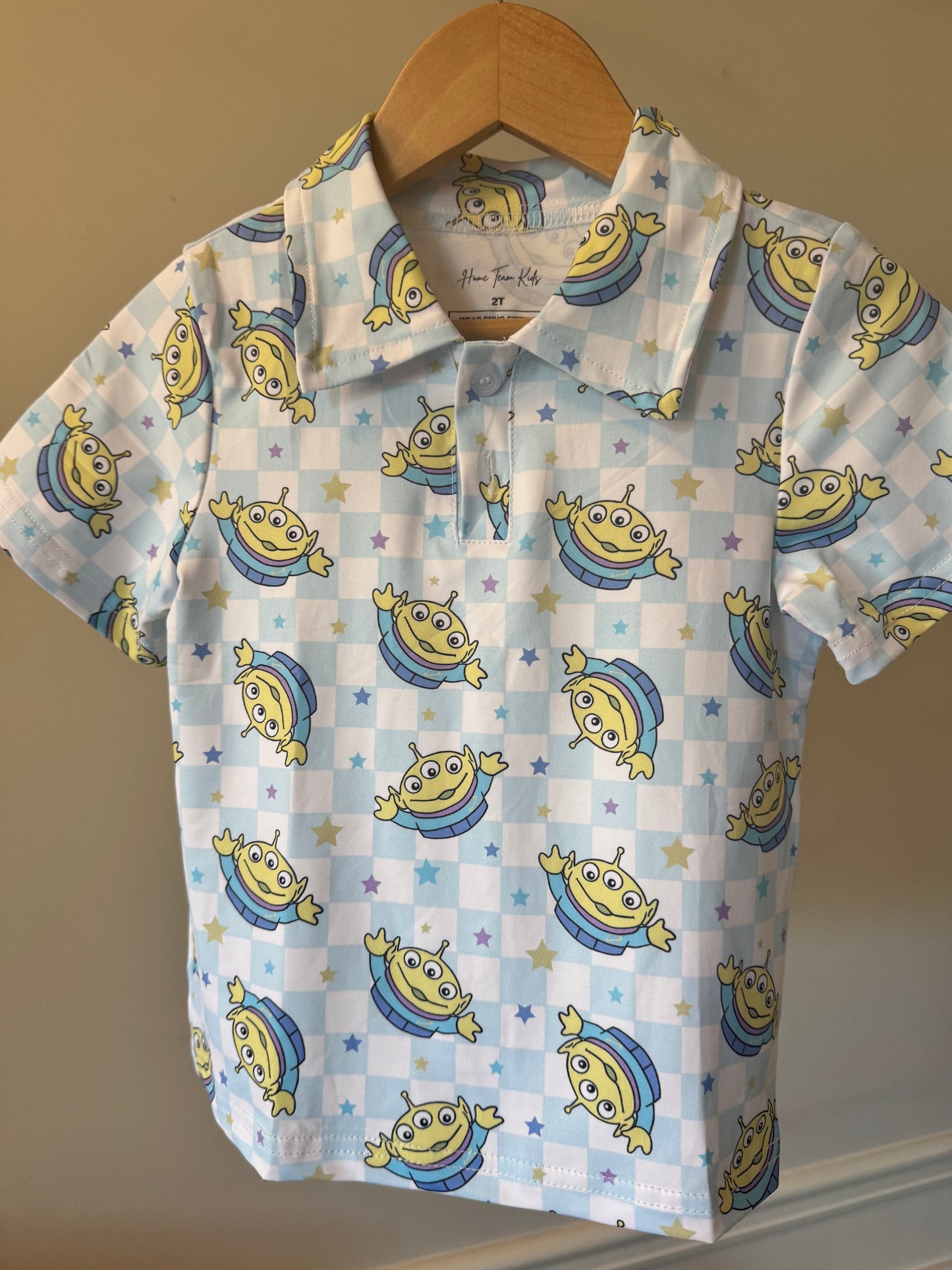 Alien Saucers Boys Performance Polo