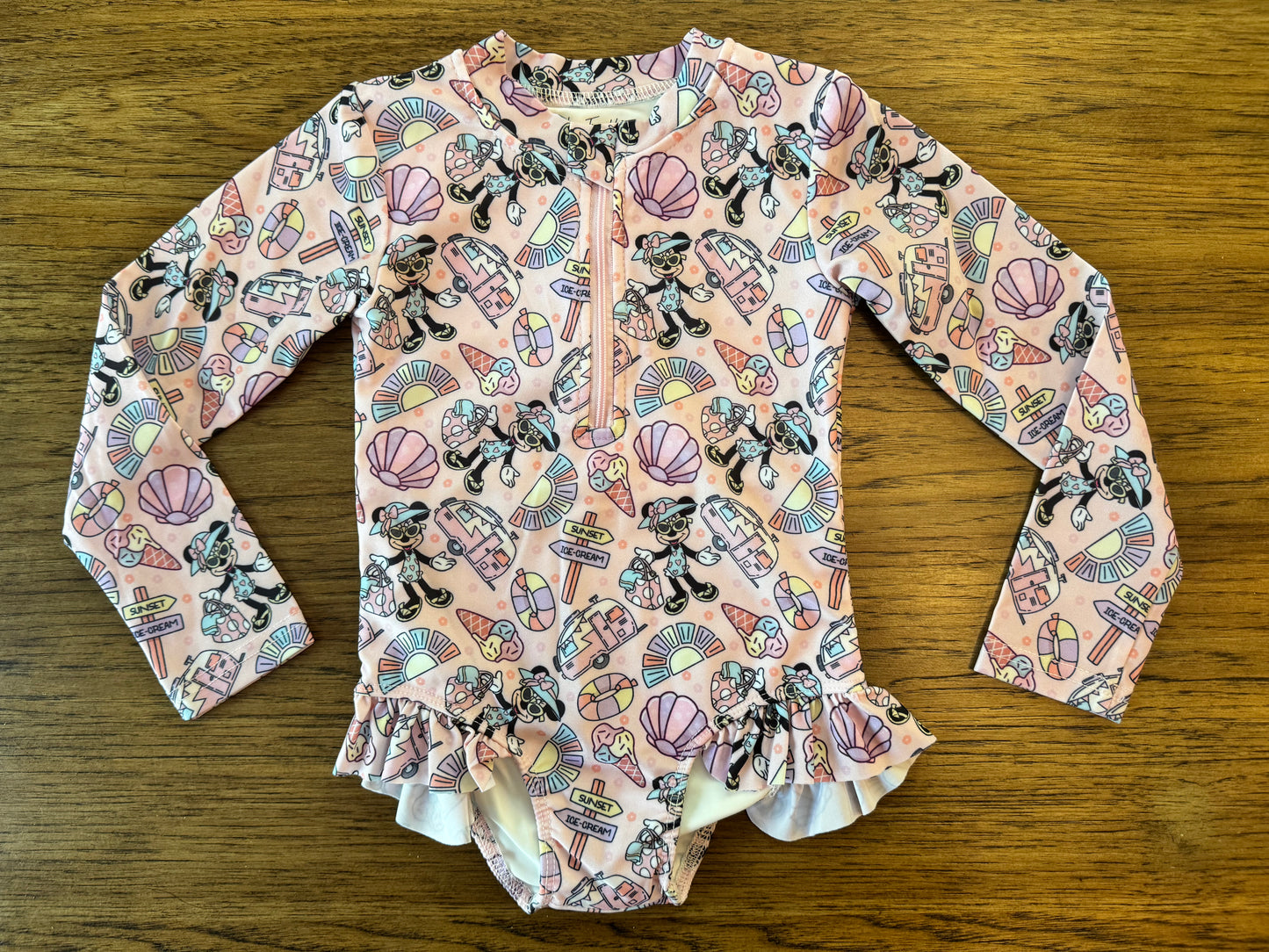 Beach Day Girls Long Sleeve Swim