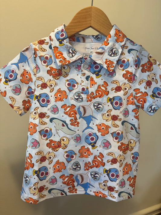Just Keep Swimming ADULT Polo PREORDER SHIPPING EARLY AUGUST
